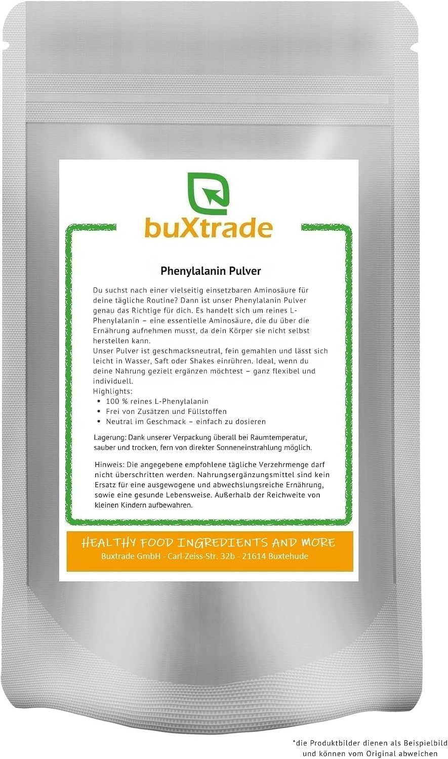 500 g Phenylalanine Powder Dietary Supplement Powder Phenylalanine Amino Acid Buxtrade