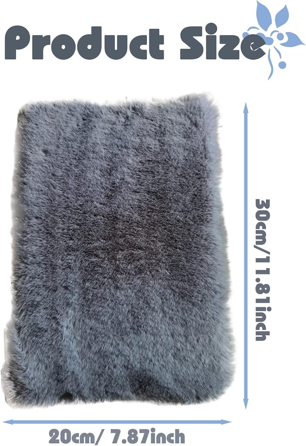 YUNXNYC Fluffy Car Armrest Cover, Plush Faux Wool Console Cover Pad Cushion, Universal Soft Fuzzy Middle Arm Rest Protector for Cars (Gray)