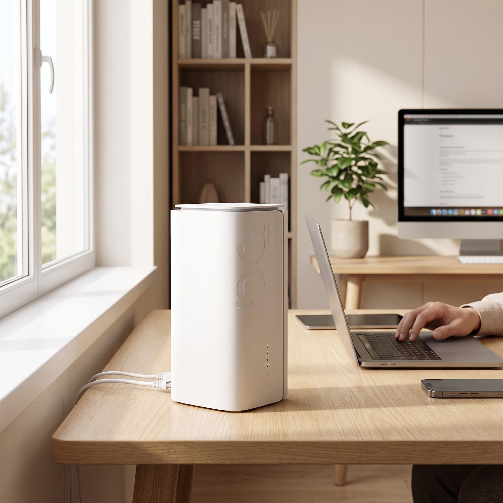 Annadue Router 5G WiFi 6 1200 Mbps per Viaggi Domestici, Plug and Play