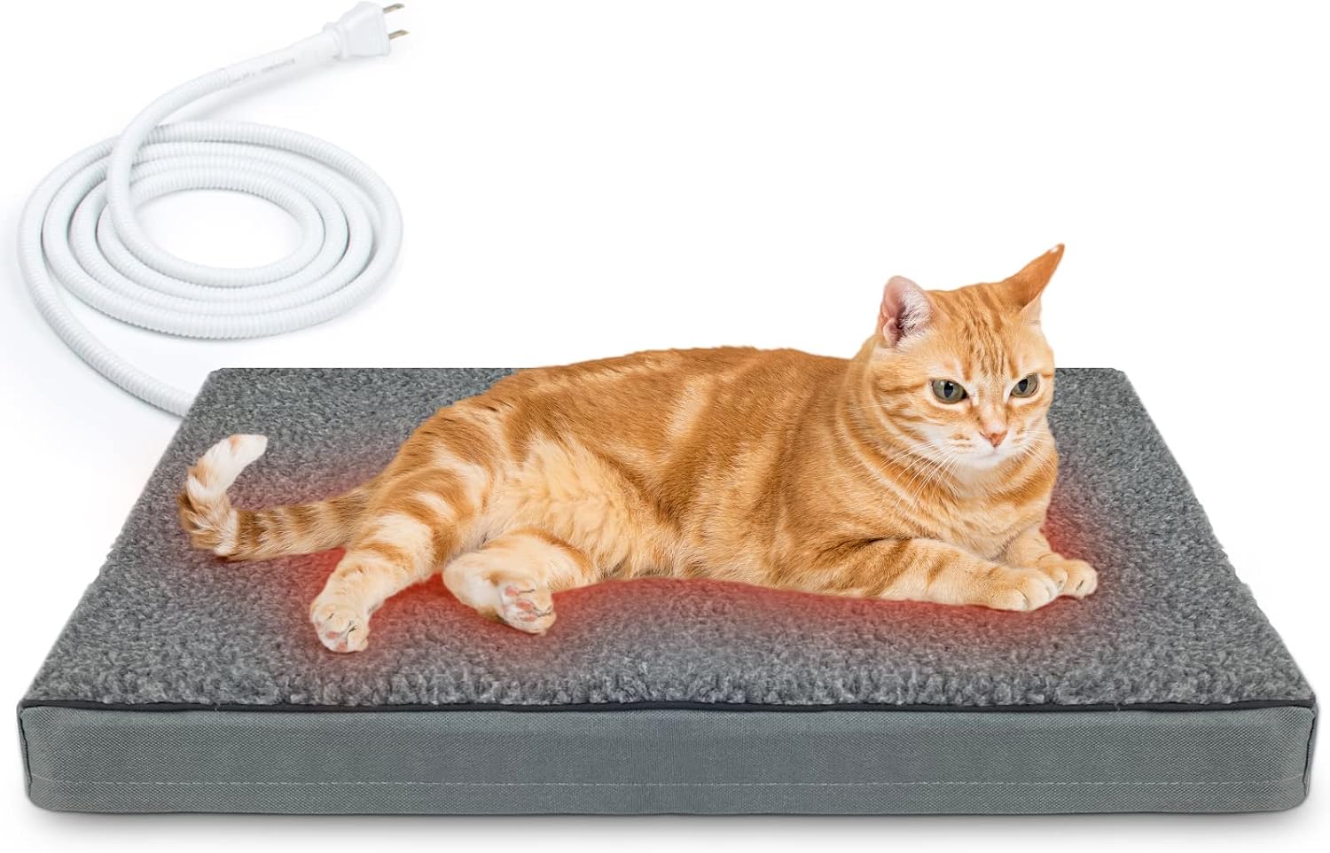 AUPETEK Heated Pet Beds for Indoor /Outdoor Cat & Dog Orthopedic Foam Warming Cat Beds Auto Temperature Control, Washable Cover with…
