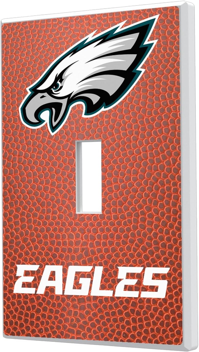 Keyscaper Philadelphia Eagles Football Design Single Toggle Light Switch Plate