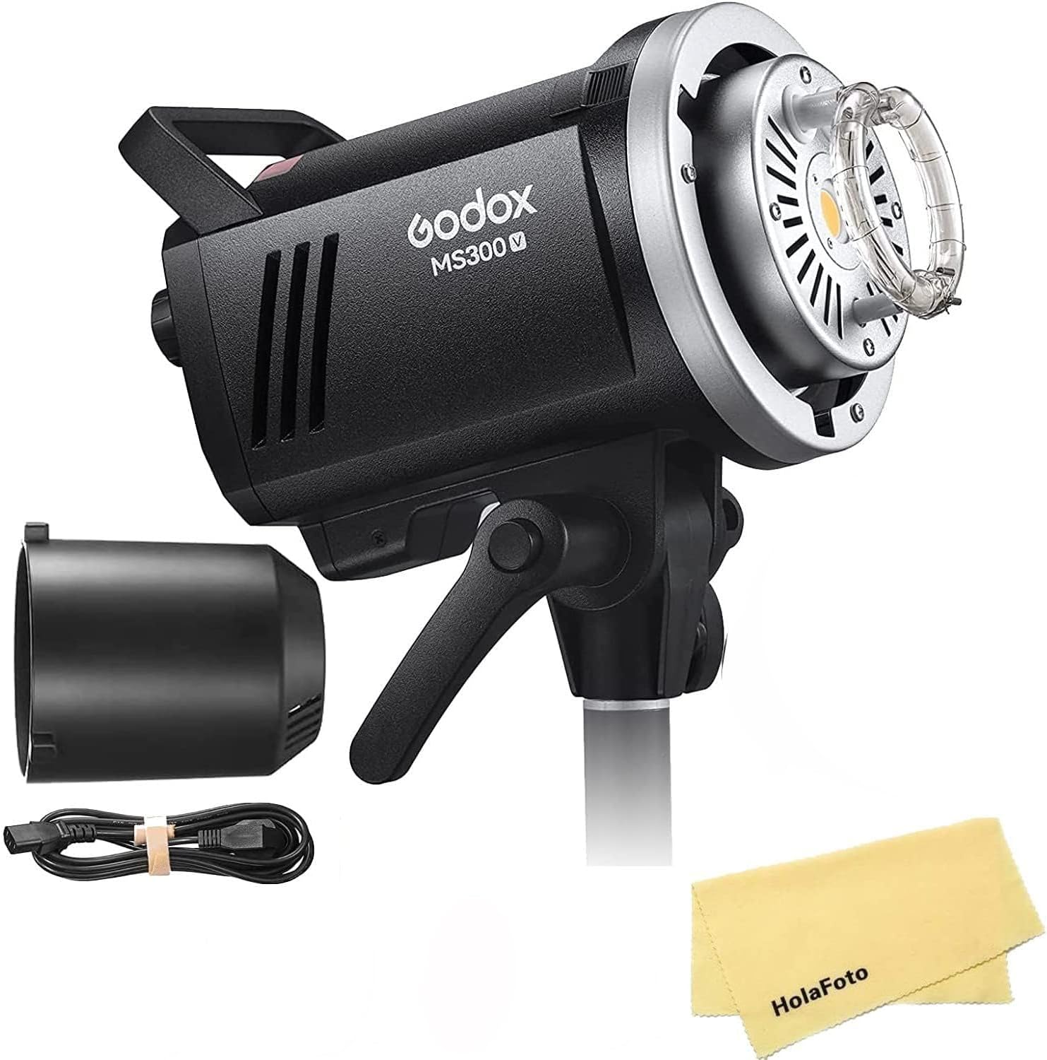 Godox MS300V MS300-V (MS300 Upgraded Version) 300W Compact Studio Strobe Flash Light,GN58 0.1-1.8S Recycle Time,2.4G X System,Bowens Mount LED Modeling Lamp for Photographic Studio Portrait Shooting