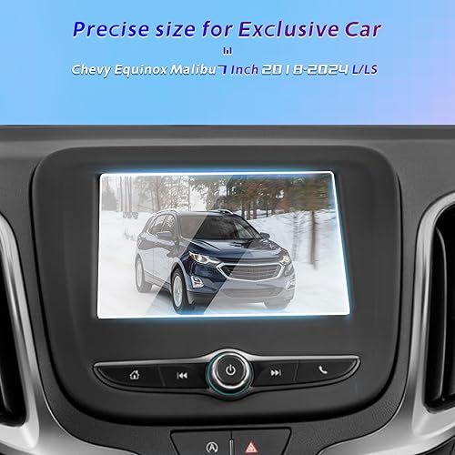 Vista 3 de GFJNFG - Protector de pantalla Equinox de 7 pulgadas para 2018-2023 2024, protector de pantalla táctil Malibu 2022 2023 2024 Equinox Malibu L LS LT