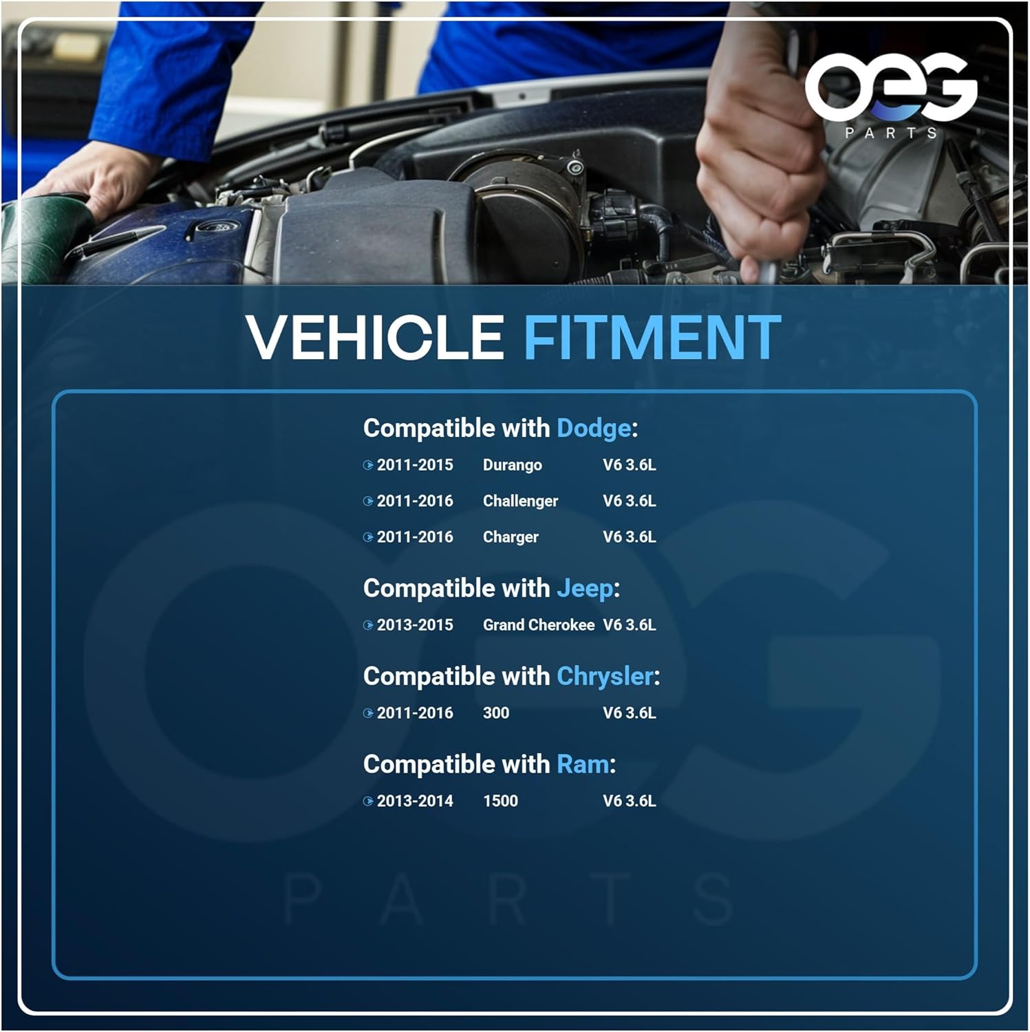 OEG Parts New Starter Compatible with Chrysler 300 V6 3.6L 11-16 Dodge Challenger Charger 3.6L 11-16 Durango 3.6L 11-2015 Compatible with Jeep Grand Cherokee 3.6L 13-2015 Ram 1500 3.6L 13-2014