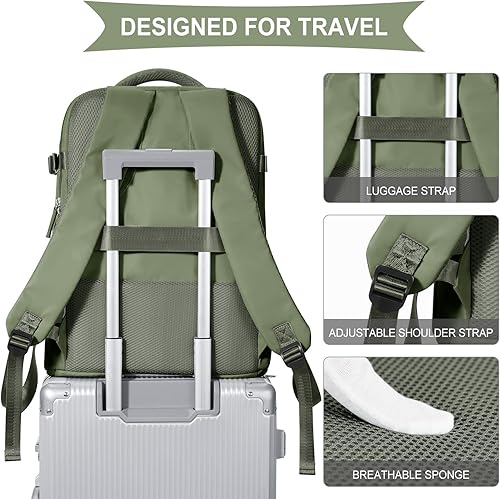 Miniatura 315 de coowoz Mochila de viaje grande para mujeres y hombres,Mochila de transporte,Mochila de senderismo impermeable para deportes al aire libre, Azul, 45