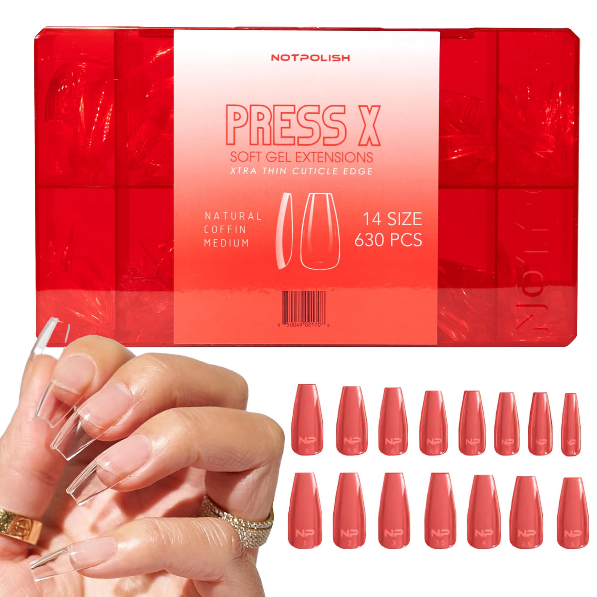 Amazon.com: Notpolish PRESS X Soft Gel Nail Extensions - Medium