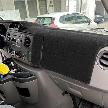 Yiz Dash Cover Mat for Ford Econoline E150 E250 E350 E450 Black J149 | Custom Fit Super Duty Wagon Cargo Van,Dashboard Cover Pad Carpet