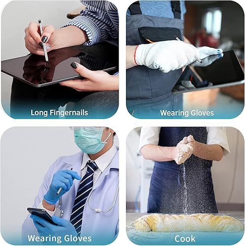 Miniatura 5 de Bolígrafos con ranura para bolígrafo para pantallas táctiles, lápiz capacitivo universal de alta precisión para iPad, iPhone, tabletas, Samsung