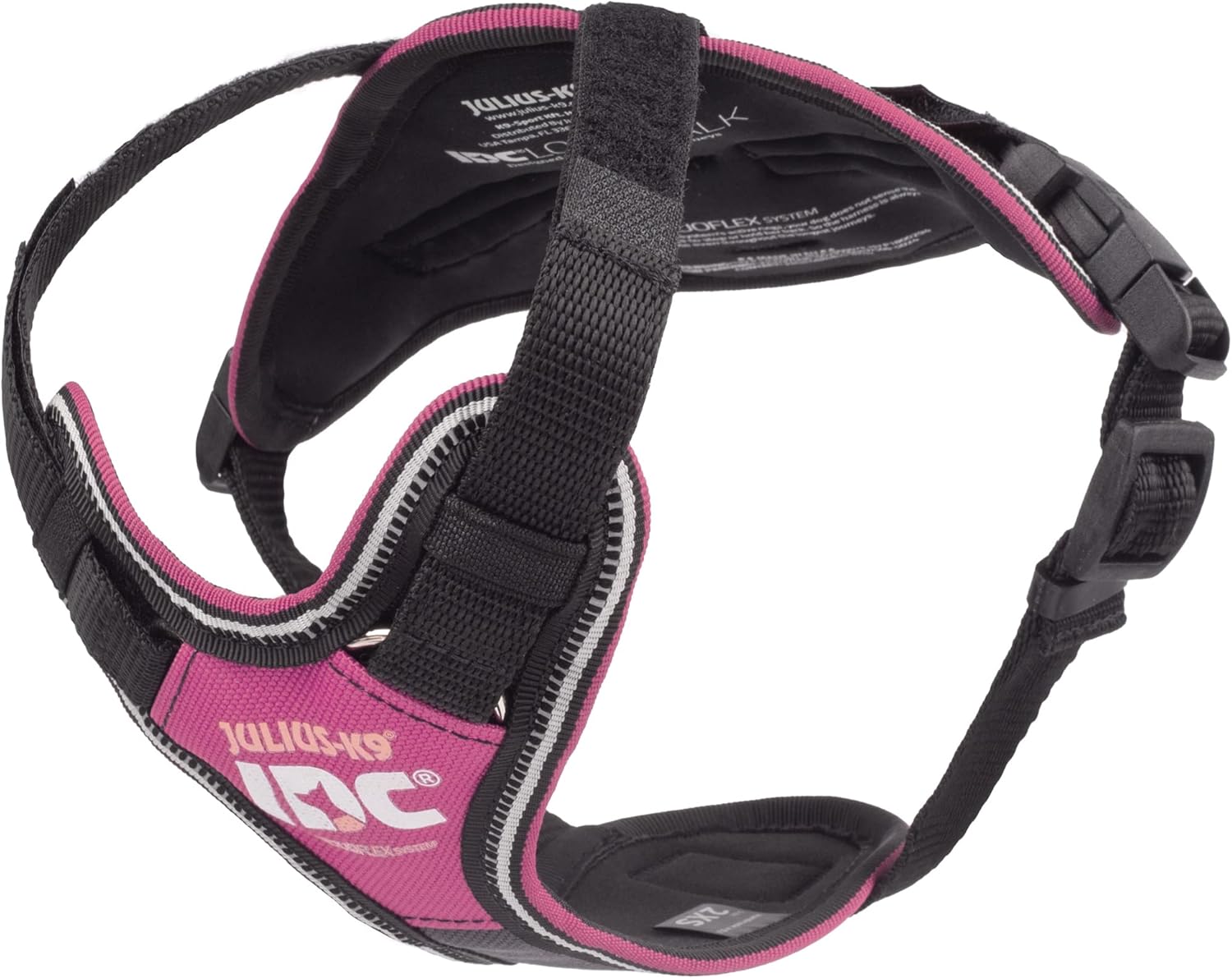 IDC Longwalk Y-Harness, Pink-Gray, Size: 2XS