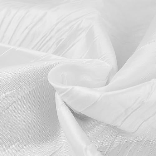 Miniatura 6 de Efavormart - Perno de tela de tafetán arrugado de acordeón blanco de 54 x 10 yardas para decoración de bodas, fiestas de cumpleaños, bailes, eventos