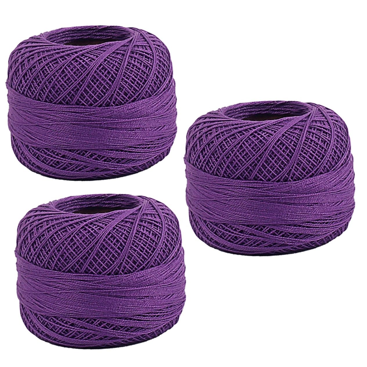STOBOK 3rotoli Filo Di Cotone Per Uncinetto Gomitolo Per Maglieria e Lavoro Maglia Per Sciarpe e Maglioni Per Creazioni Artigianali e Regali Personalizzati