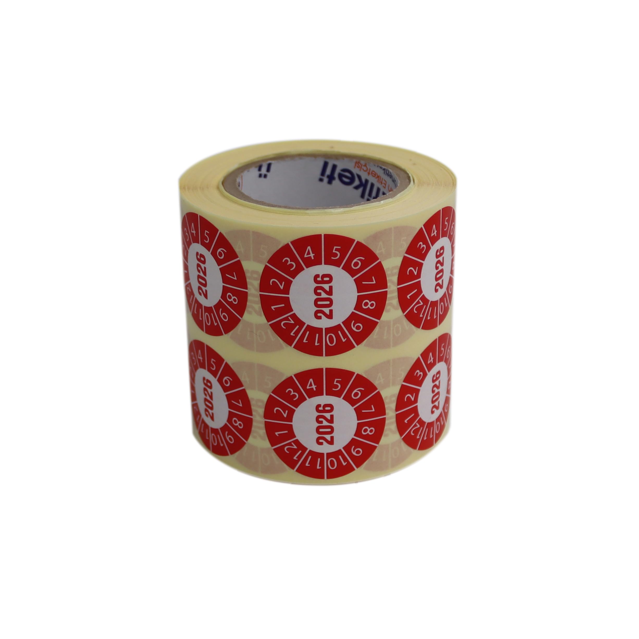 hazır etiketler , hazır al hızlı al Vellum Tarih Seçme Etiketi 30mm X 30mm Ruloda 1000 Adet (Kırmızı, 2026)
