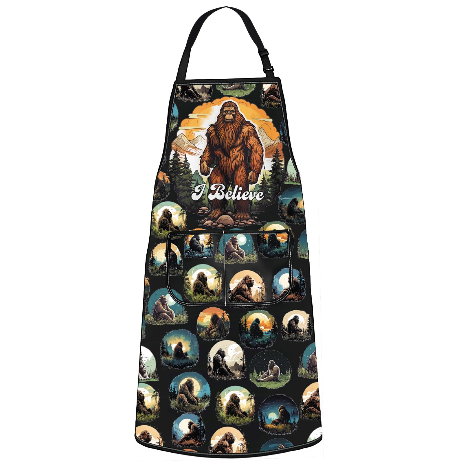 Tablier Sasquatch Tablier de Barbecue Chef Cuisinier I Believe Cryptozoology - 8
