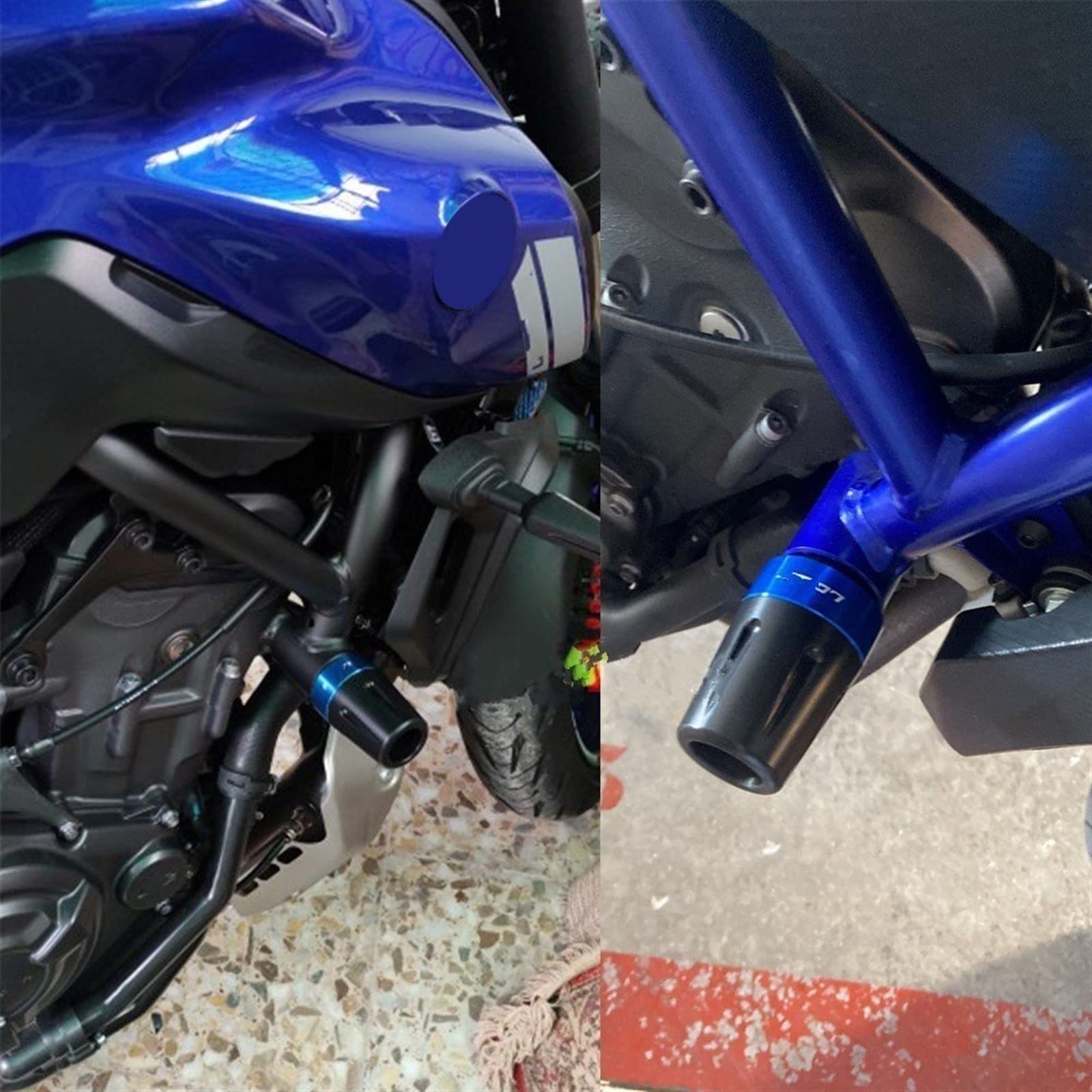 Crash Protector Motocykl Wydechowy Suwaki Crash Pady Dla KAWASAKI Z1000 SX Z1000SX 2013 2014 2015 2016 2017 2018 2019 (Color : A Blue)