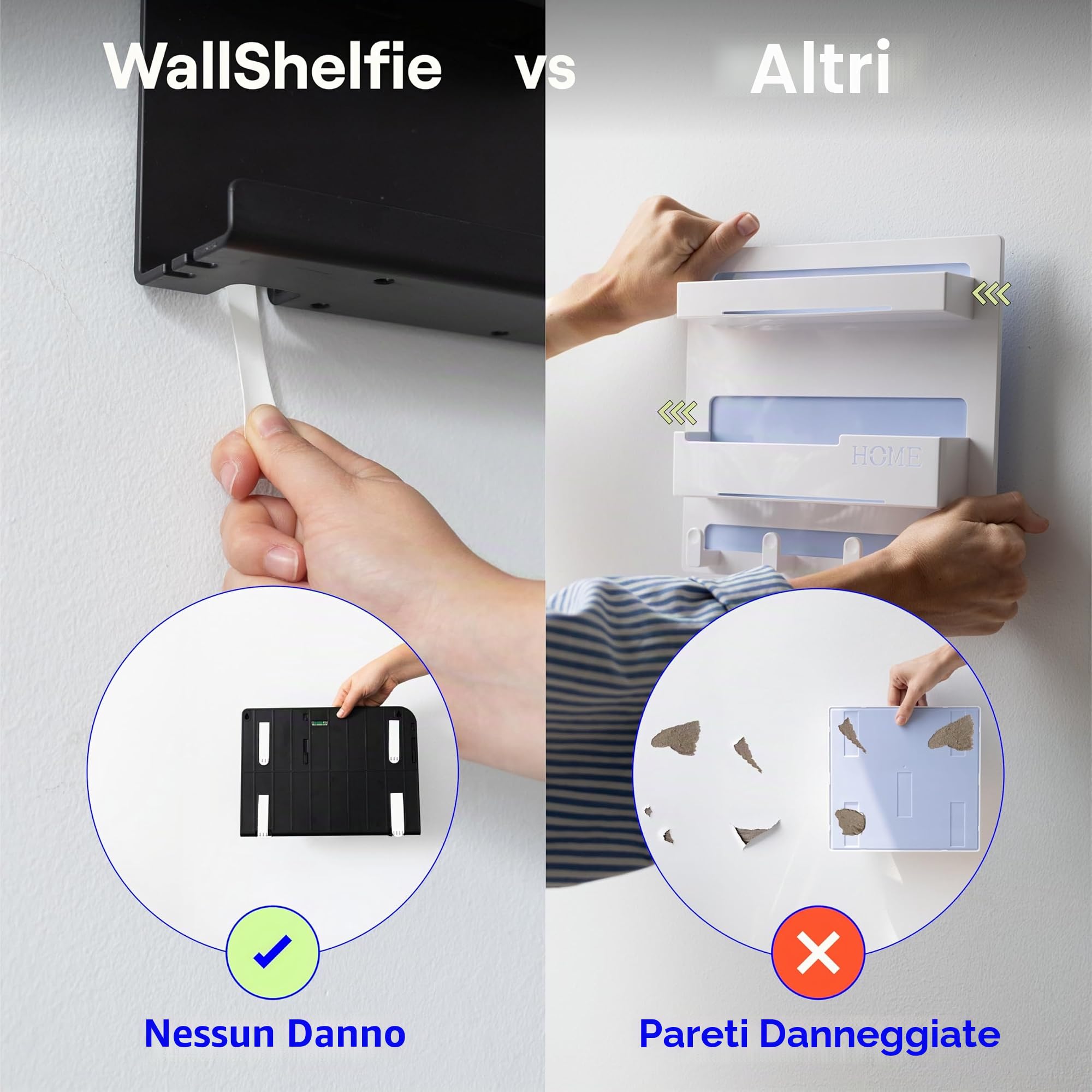 WallShelfie - Mensola comodino per letto a castello e letto superiore, elementi essenziali per dormitorio universitario, comodino a soppalco, tavolino sospeso, vassoio portaoggetti, decorazione per