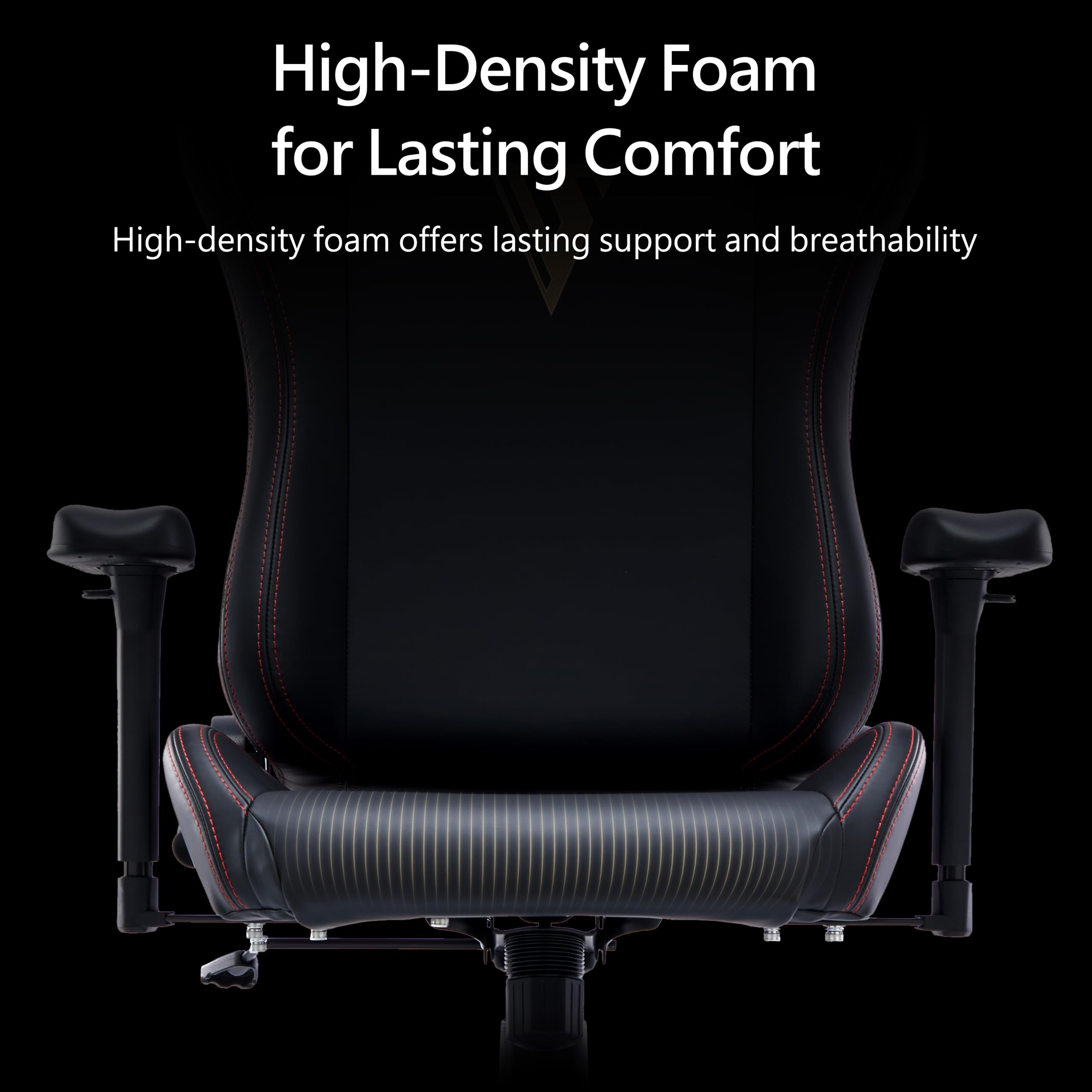 Silla de videojuegos, silla ergonómica negra para adultos, silla de jugador grande y alta con reposacabezas de espuma viscoelástica, reposabrazos ajustables 4D, respaldo alto reclinable de piel 8