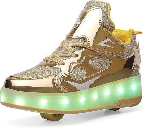 Patines de ruedas para mujeres y hombres, patines brillantes de doble fila, de piel sintética, patines de cuatro ruedas para principiantes,