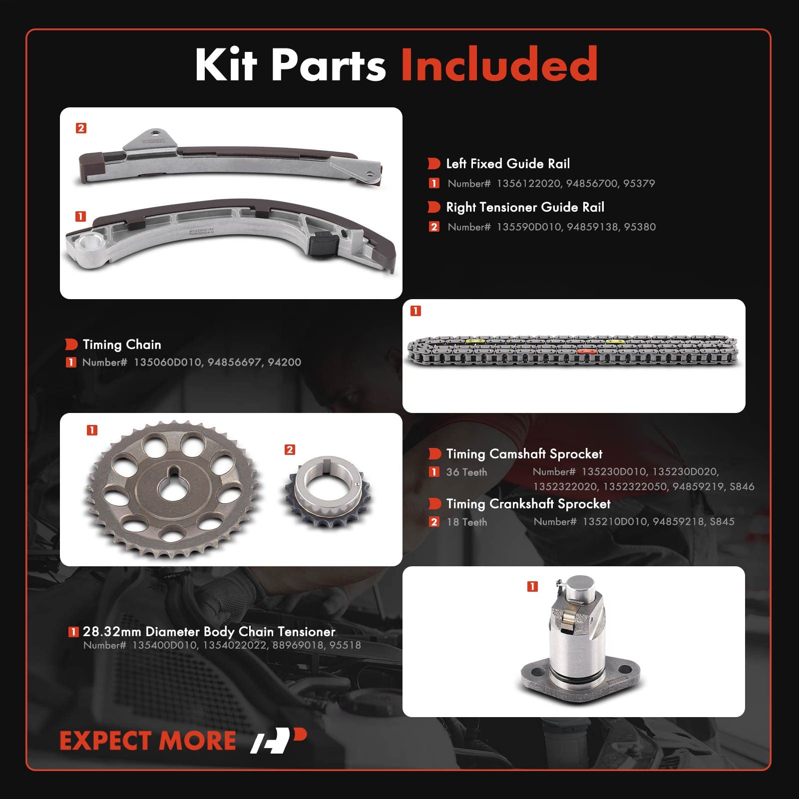 Corolla Celica Timing Components MOCA Timing Chain Kit & Oil Pump