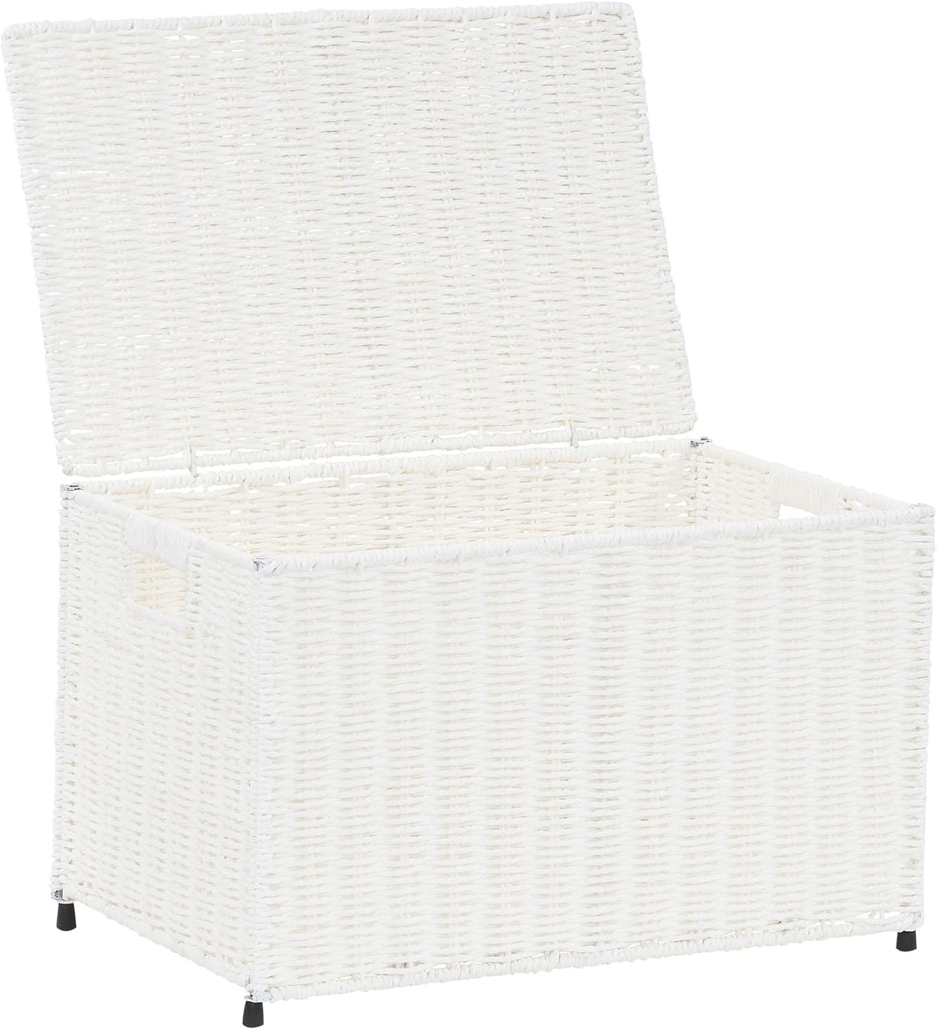 Household Essentials Paper Rope Woven Sturge Chest, Small, Arctic White