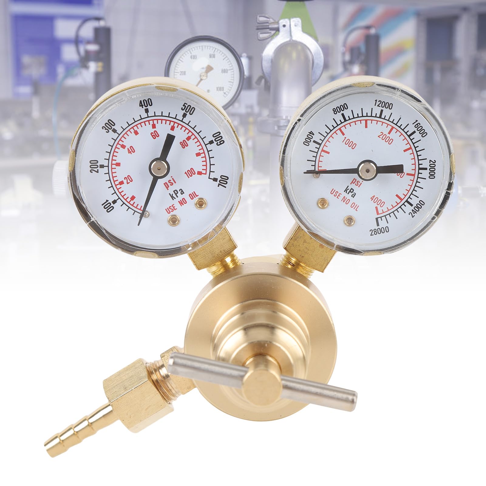 Eujgoov Regulator Azotu, Mosiądz, CGA580, Gwint 1/4 Cala, Zakres 0-600