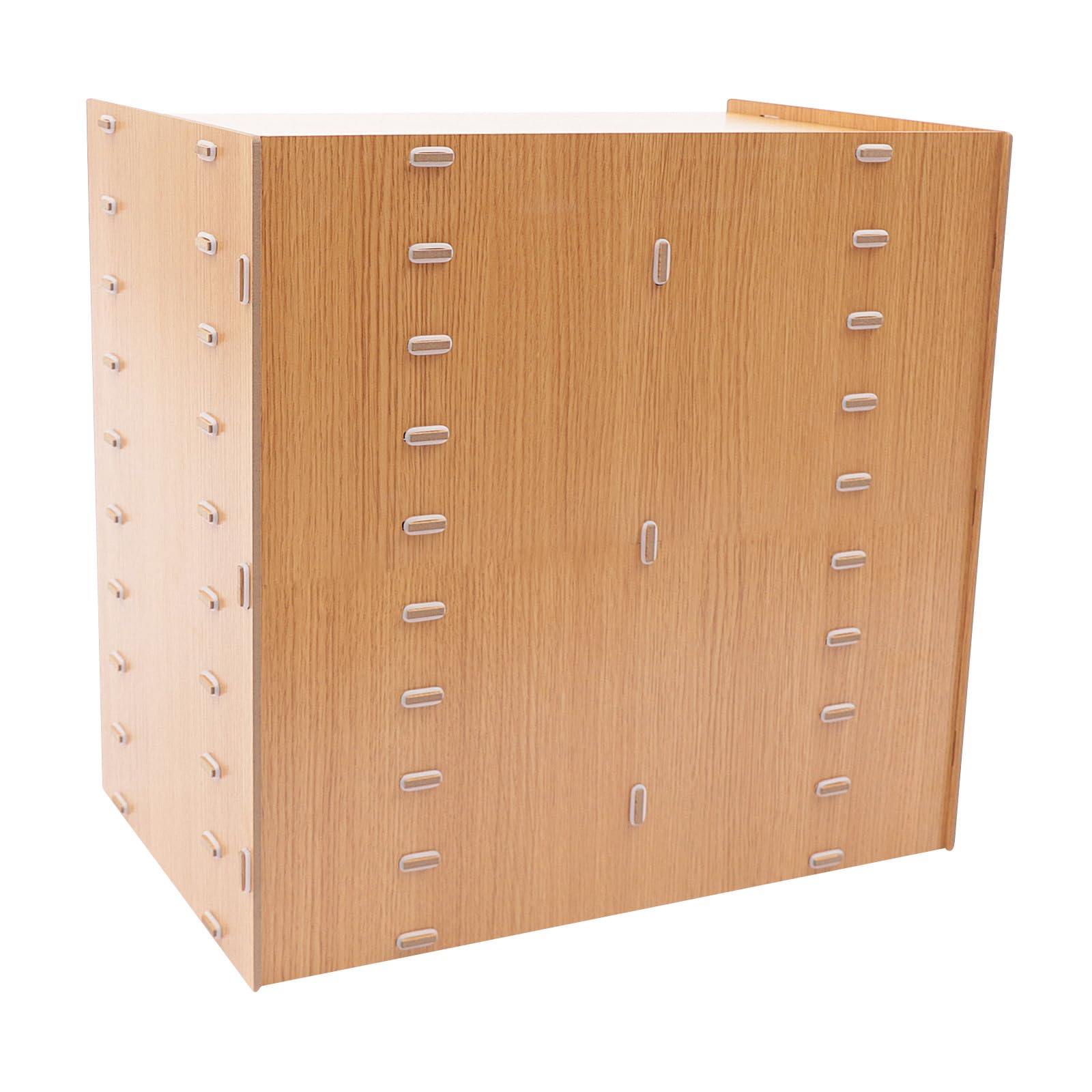 Organizer da scrivania, 18 scomparti, portadocumenti, mensole regolabili, per ufficio, studio, scuola, 51,8 x 33 x 49 cm (marrone)