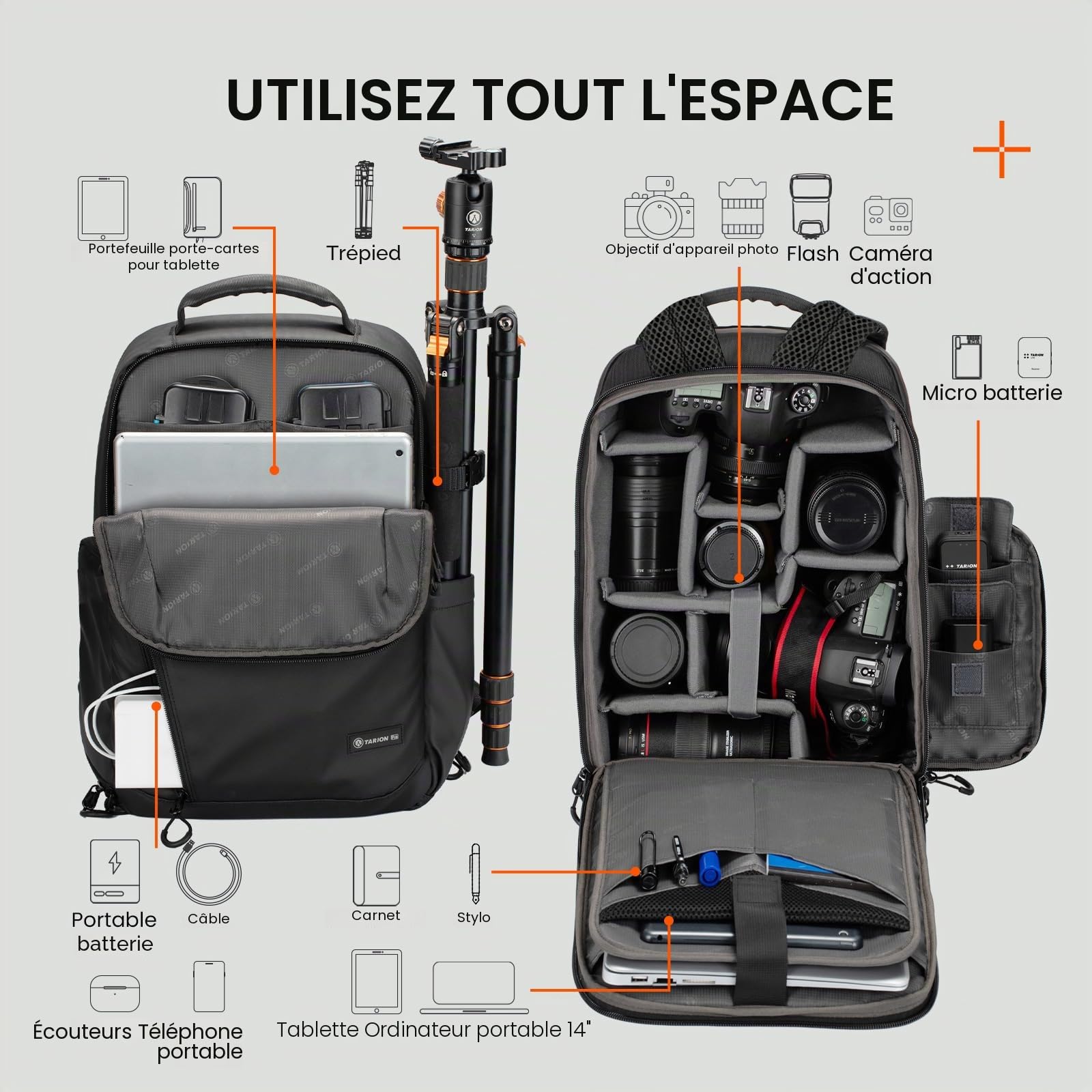 TARION TR-L Sacs à dos pour appareils photo