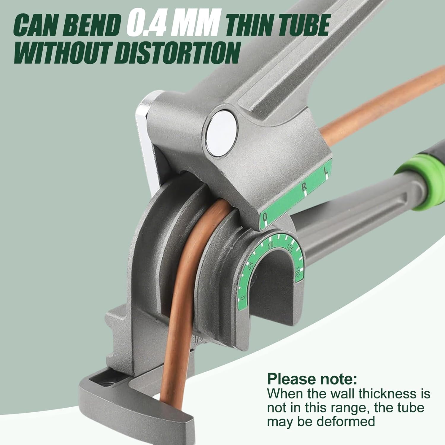 3 in 1 Tubing Bender, 180° Tube Bender for 1/4", 3/8", 1/2" (6/10/12mm) O.D, Tubes Bending Tool for Bending Copper, Brass and Aluminum pipes, Ideal for HVAC and Refrigeration Repair