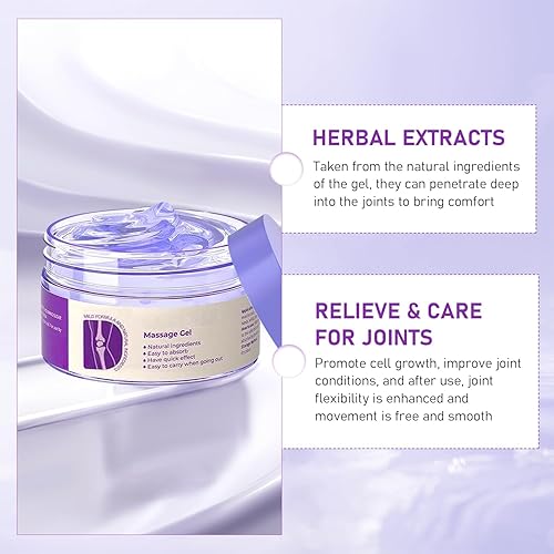 Miniatura 2 de 2 unidades de gel morado para articulaciones, crema de masaje calmante para alivio morado, actividades articulares en todo el cuerpo, alivia