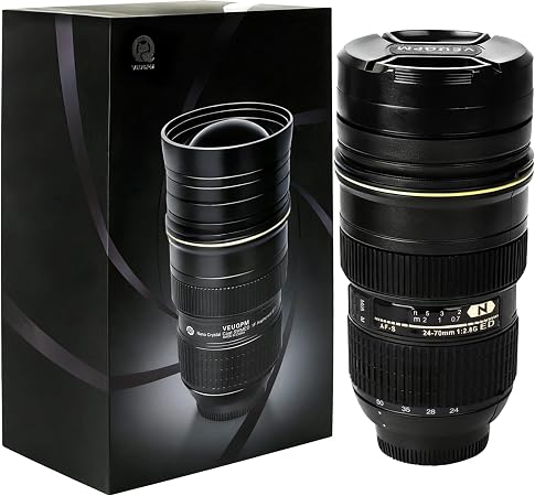 Coffee Mug - Camera Lens Mug 1:1 Replica, 14oz Stainless