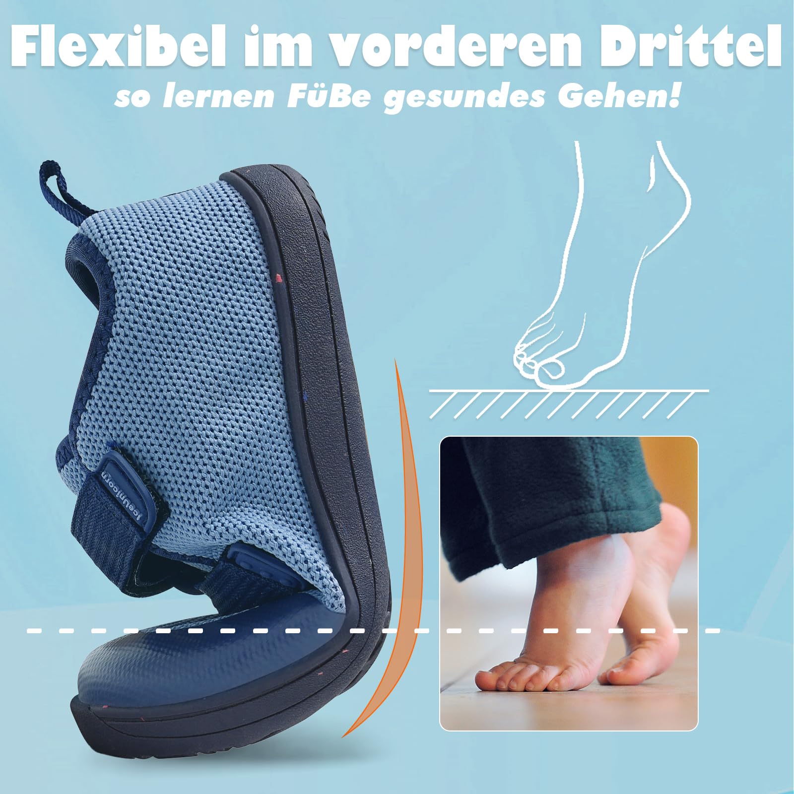 Scarpe a Piedi Nudi per Bambini e Ragazze Barefoot Scarpe Minimaliste Passeggio Scarpe da Trail Running per Ragazzi e Ragazze Scarpe da Interno