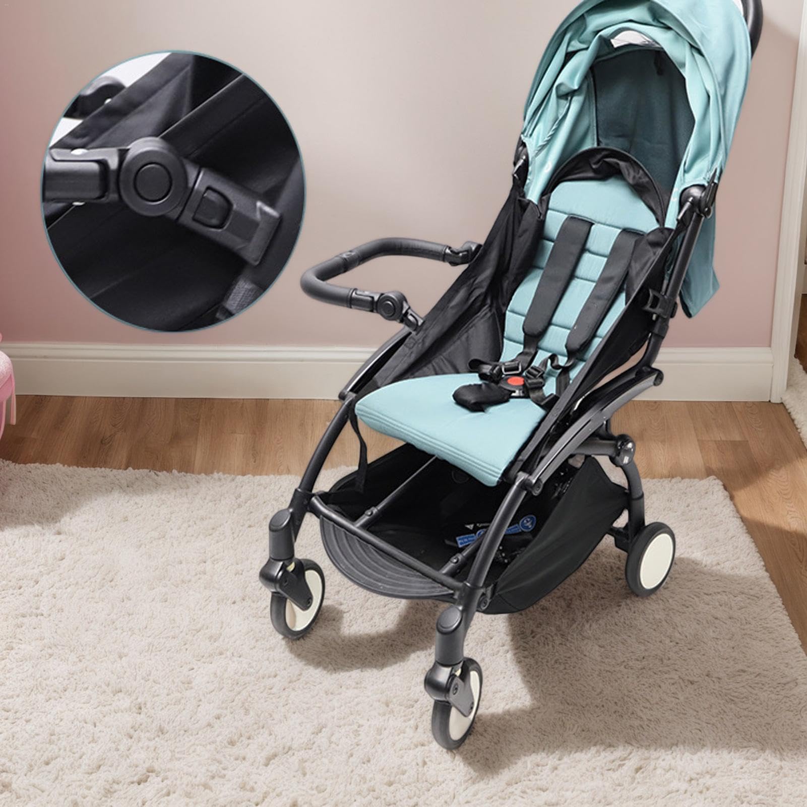 Kinderwagen-Armlehne, verstellbarer Winkel, Stoßstange für Kinderwagen, Lenker-Zubehör, Querstange für Kinderwagen, bequemer Kinderwagengriff, vielseitiges Kinderwagen-Zubehör