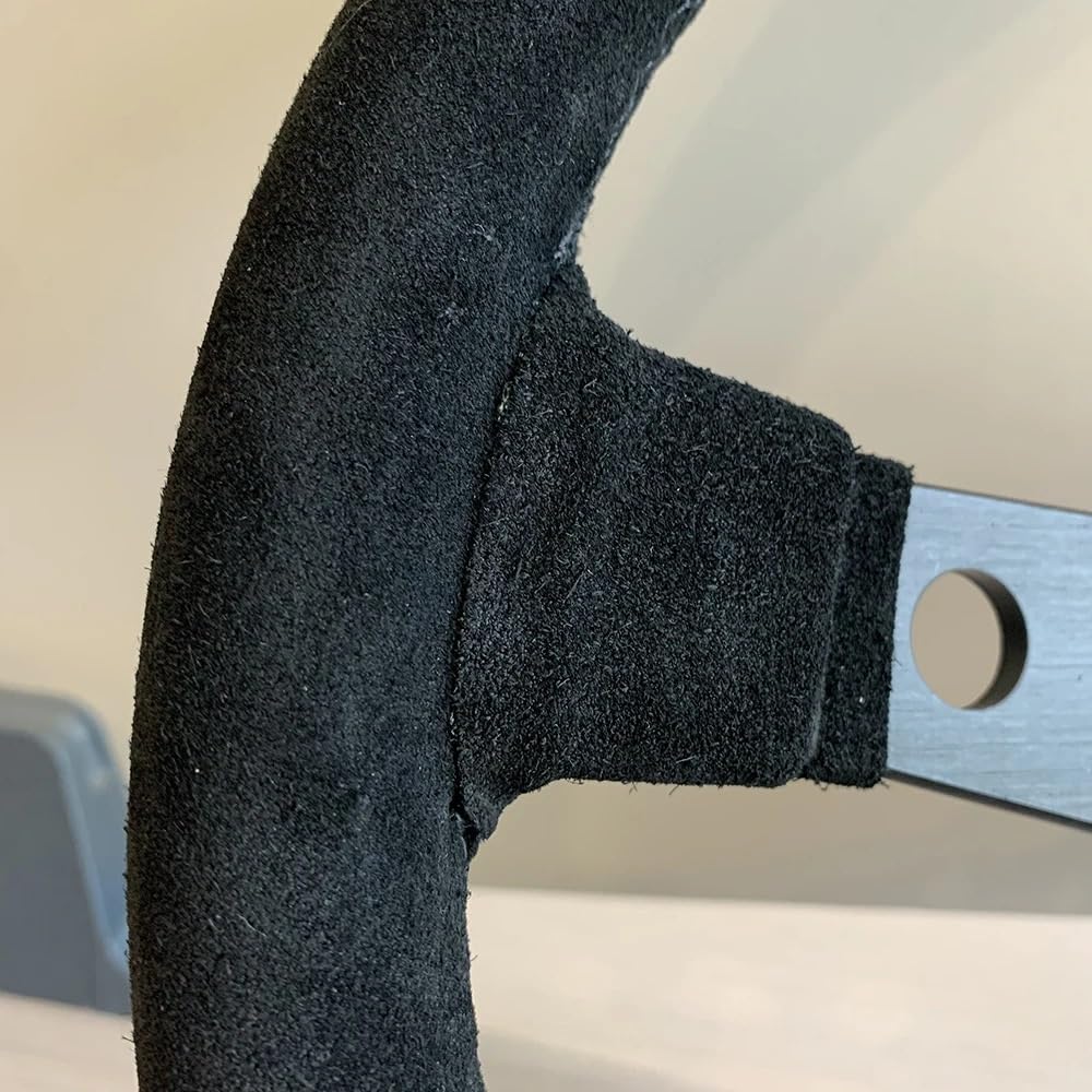Volante da Corsa Universale,Volante Sportivo Volante nero 350MM for auto da corsa(Leather)