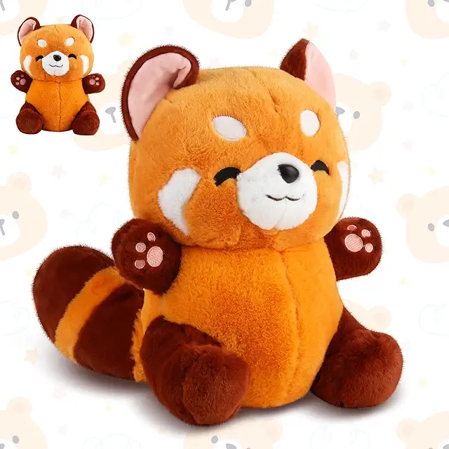Red Panda Stuffed Animal 23 cm - Kawaii Plush Toy for Adults & Kids