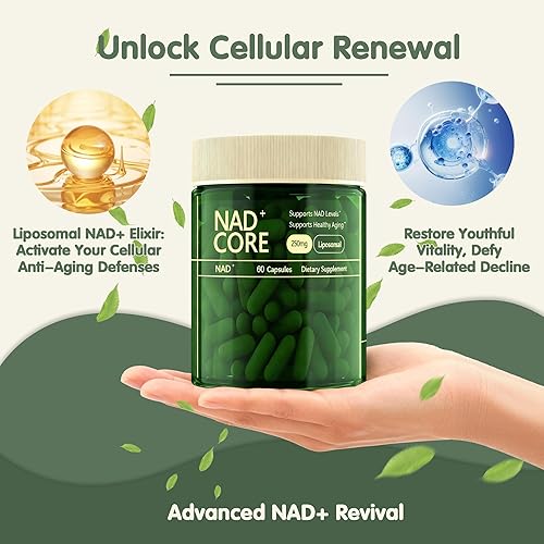 Miniatura 5 de NAD+ - Suplemento de ribósido de nicotinamida - Extra Fuerza NAD alternativa liposomal, apoya el envejecimiento saludable para mujeres y hombres, 60