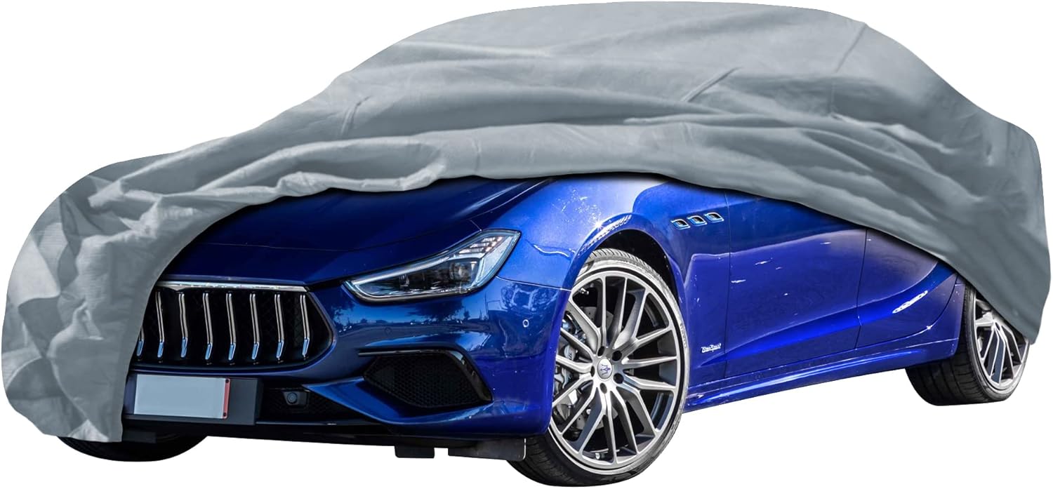 5 Layer Semi Custom Fit Full Coverage Car Cover for Buick Regal 2011-2020 Sedan 4-Door Heavy Duty All Weather Protection Breathable Dust Wind Shield