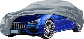 5 Layer Car Cover for Maserati GranTurismo 2007-2019 Convertible/Coupe 2-Door Semi Custom Fit Full Coverage Heavy Duty All Weather Protection Breathable Dust Wind Shield
