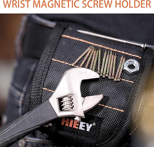 Miniatura 4 de HIEEY 2 pulseras magnéticas para sujetar tornillos, regalos para hombres, correa de herramientas magnética para sujetar tornillos, accesorios