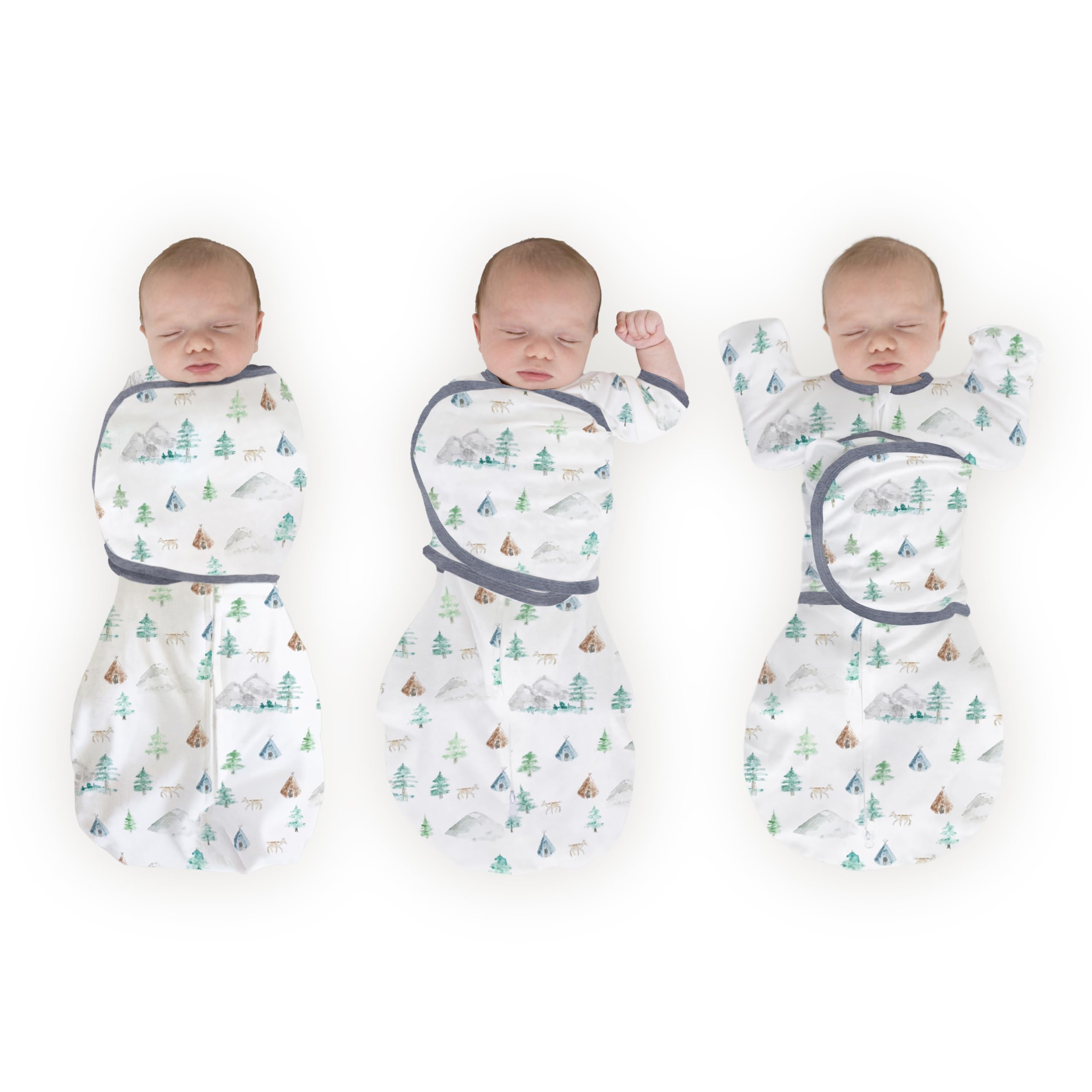 SwaddleDesigns 6-Way Omni Swaddle Sack Arms Up Swaddle for Newborn, More Options to Calm Moro Reflex, Improves Sleep, Transition Baby Sleep Sack,
