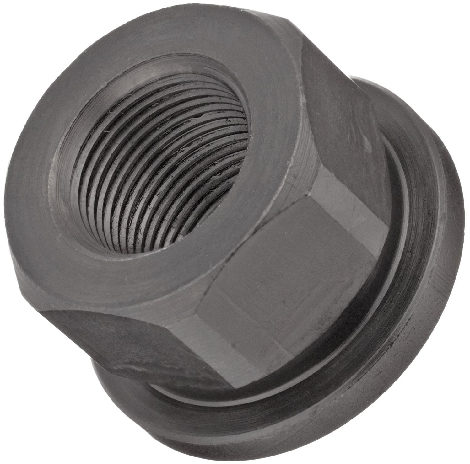 TE-CO Flanged Hex Nut, 12L14 Steel with Black Oxide Finish, UNC 7/8-9 Thread Size (2-Pack)