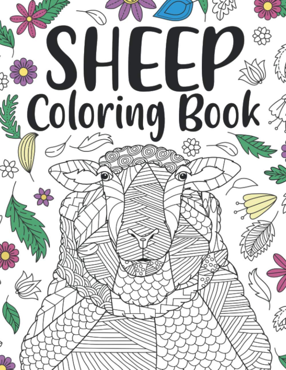 Sheep Coloring Book: A Cute Adult Coloring Books for Sheep Owner, Best Gift for Sheep Lovers
