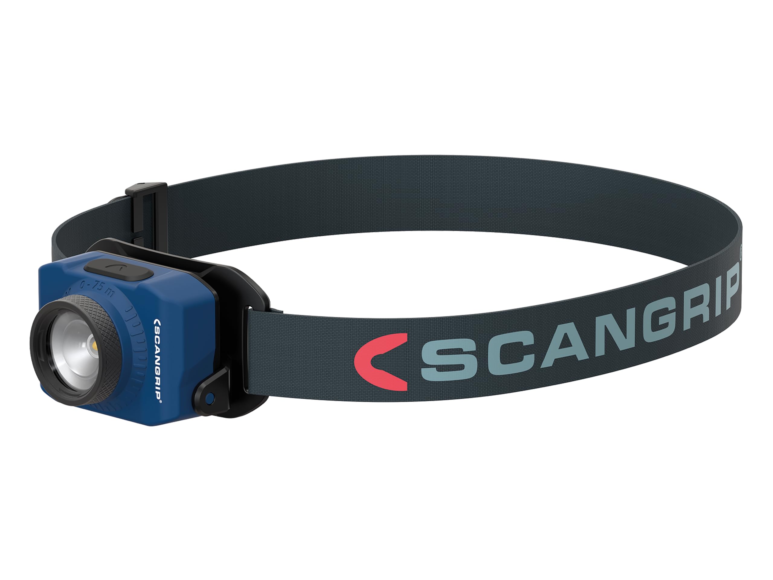 SCANGRIP, Zoom – Lampada Frontale LED Ricaricabile 220lm con Funzione Zoom, 3 Livelli di Lumen, Batteria Li‑ion e Protezione IP54
