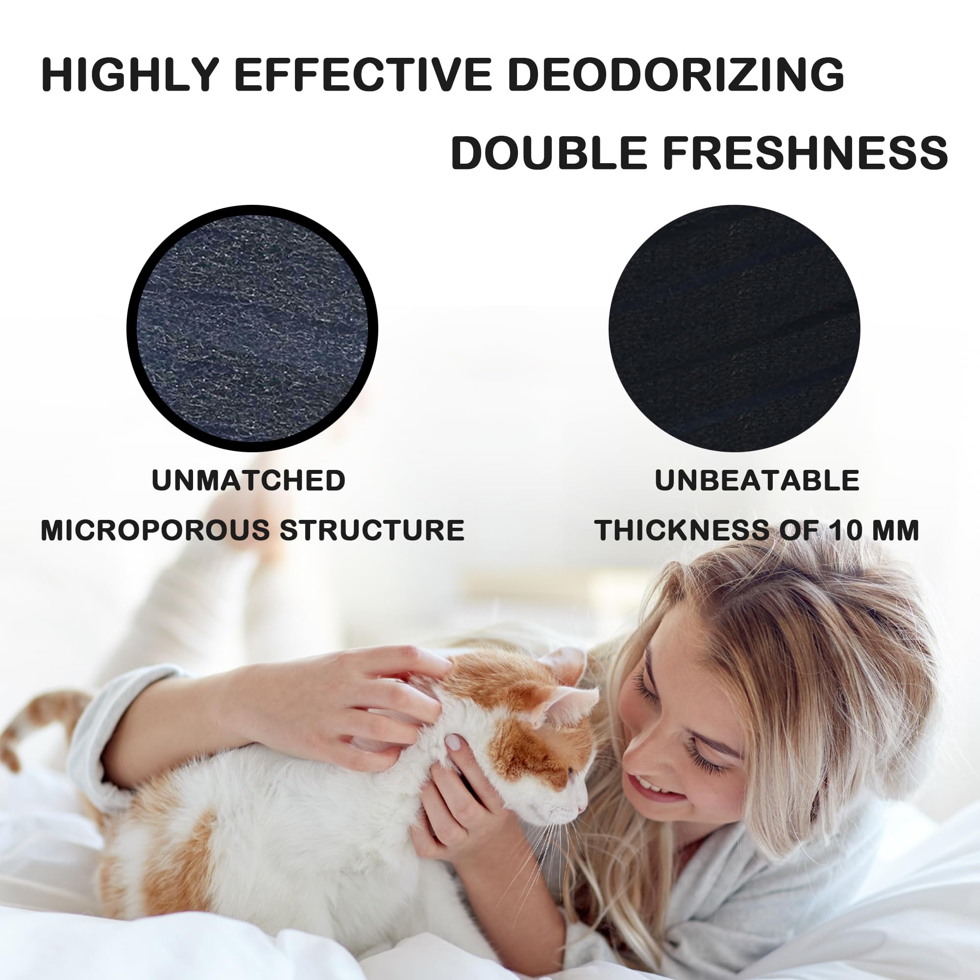 2xThickened and Durable 8 Pack Carbon Filters Compatible with Litter Robot 3 Replacement Filters for Absorbing Odors Control Damp from Pets and Keep Home Fresh - image 3