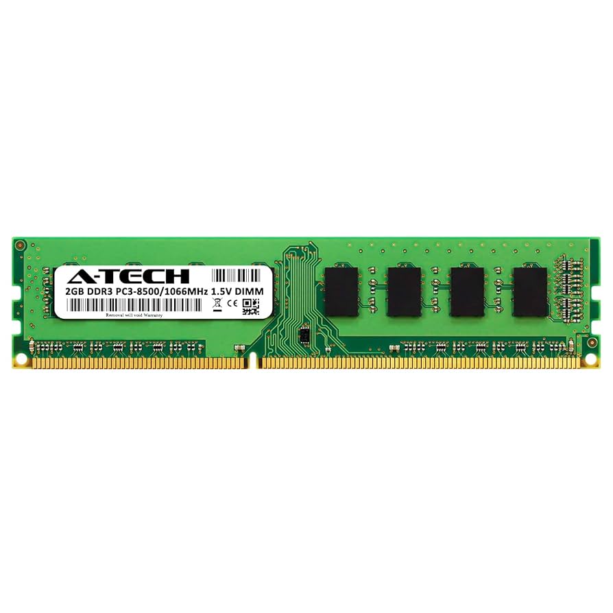 デスクトップPC用メモリ DDR3-1066 PC3-8500 2GB SDRAM w17b8b5 A-Tech 2GB DDR3 1066MHz PC3-8500 Desktop RAM Module | Non