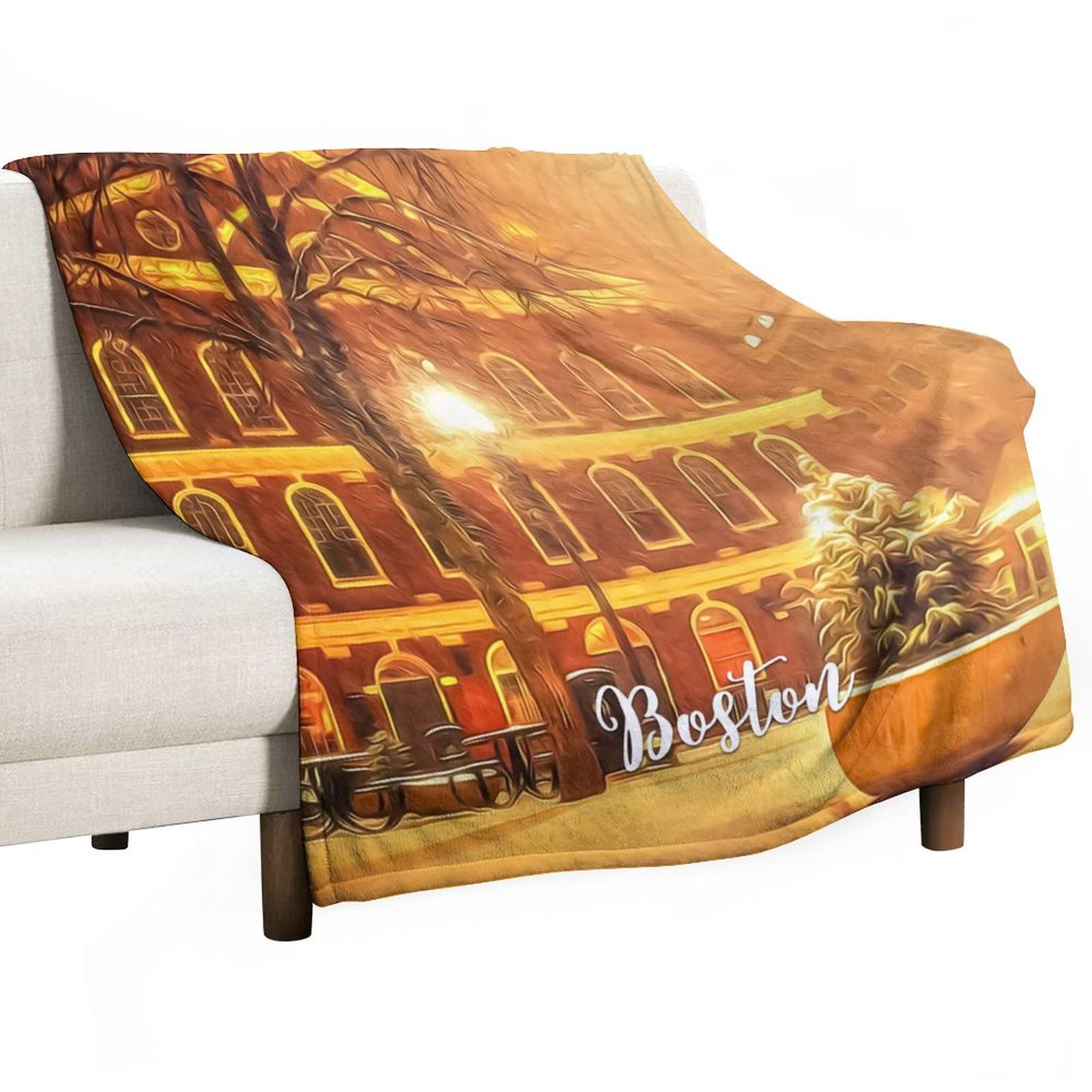 Couverture Boston en flanelle pour des soirées cocooning sur le canapé