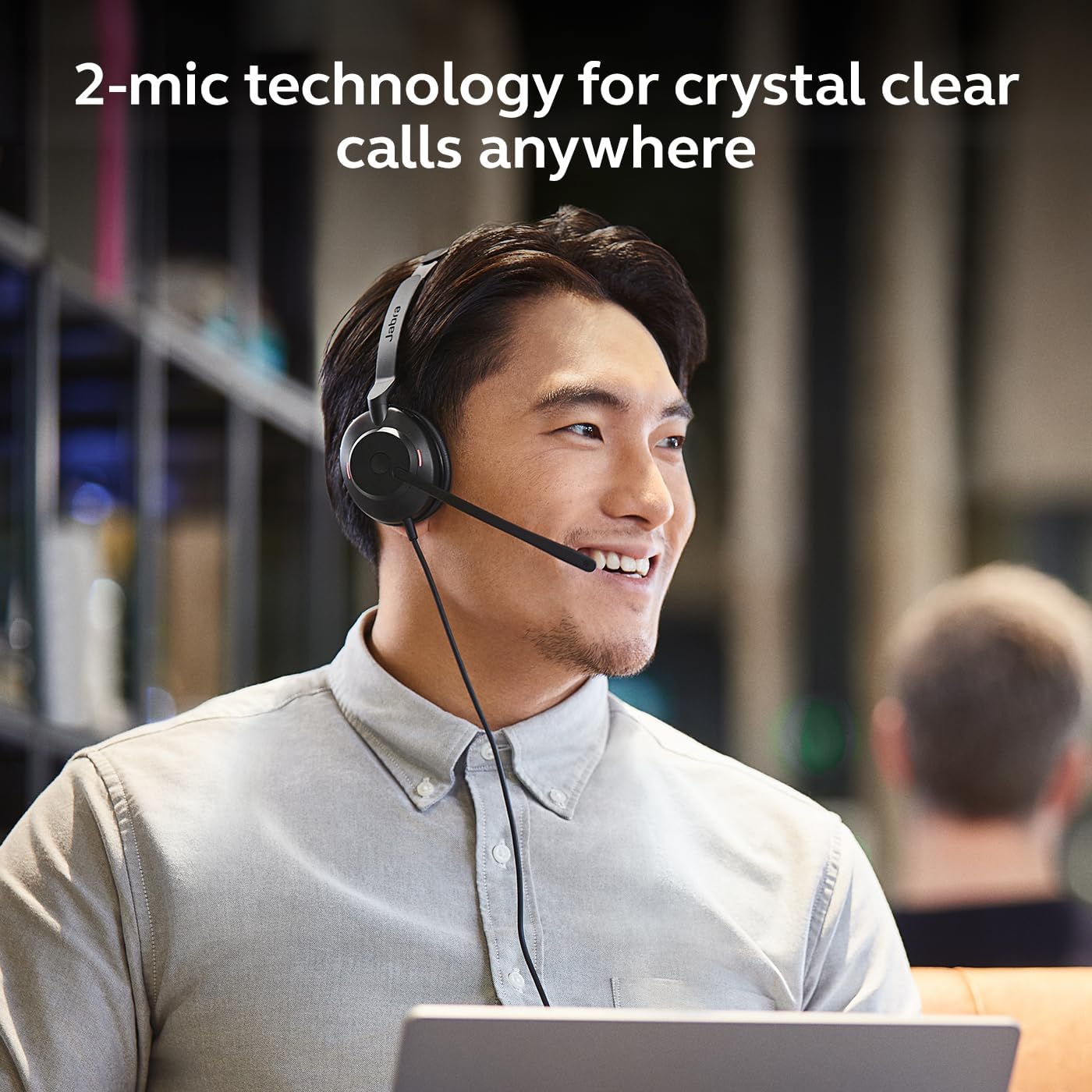 Jabra Evolve2 30 SE (2025 Version) Wired Single-Ear Headset with Microphone – Computer Headset - USB-A and USB-C Cable - Works with All Online Meeting Platforms - Black - Image 4