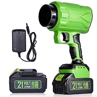 Soffiatore turbo a batteria con 2 batterie da 4000 mAh, motore brushless da 210 km/h