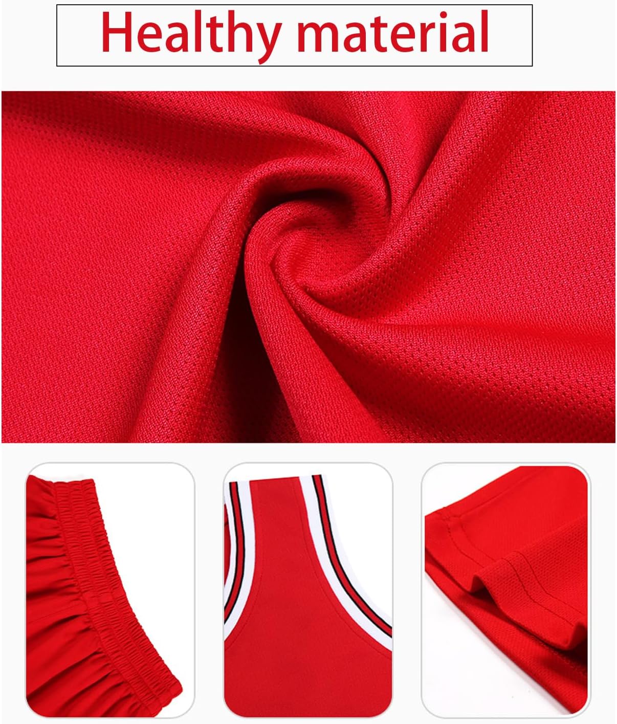 Kids Basketball Jerseys #10 Athletic Scrimmage Tank Top Shorts Sport Sets for 5-12 Years Girls and Boys - Image 3