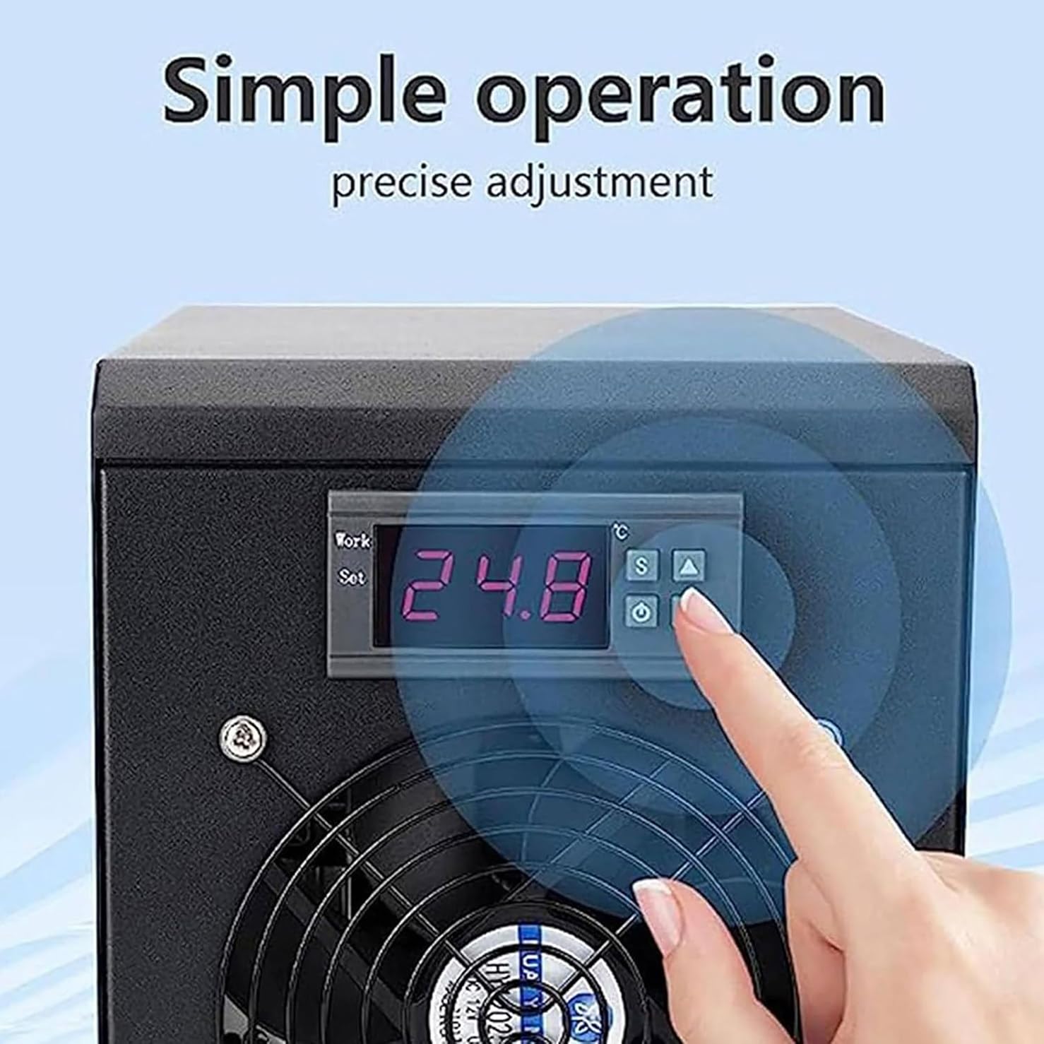 Akwarium Akwarium Chiller Elektroniczna Chłodnica Inteligentna Chłodnica Akwarium z Pompą Wodną do Hydroponiki Meduzy Rafy Koralowej,60L