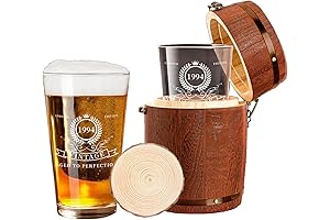 Nostalgic Beer Glass Gift Set: Celebrate 3 Decades with Unique 30th Birthday Gifts for Men