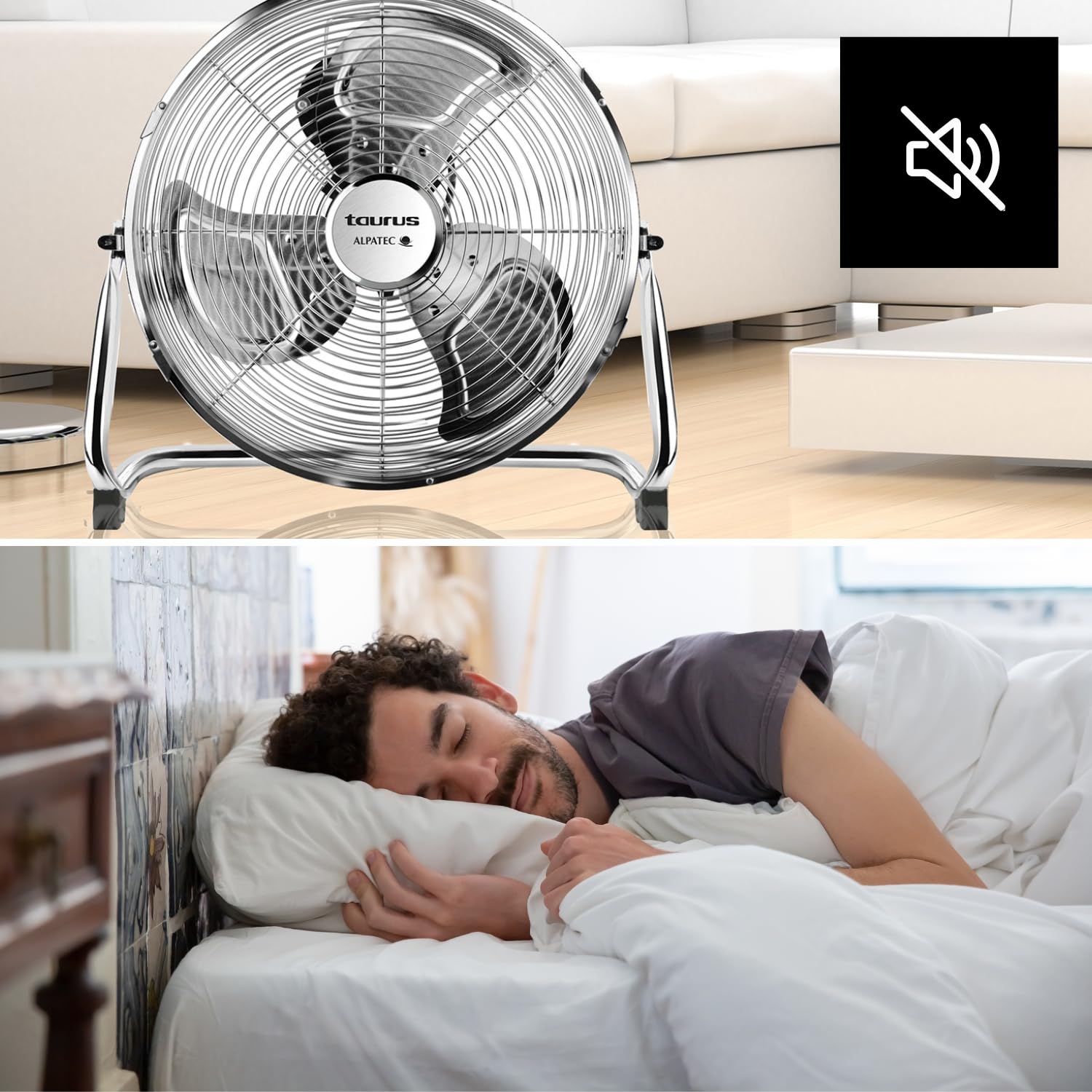 Taurus Amazing - Ventilador de Suelo 120W, 45 cm, 3 Velocidades, Metal